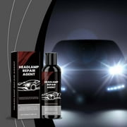 Car Headlight Restoration Kit 100ml - Professional Headlight Cleaning Polish \u0026 Refinishing Paste - Quick Stain Removal \u0026 Lens Restoration - Safe Non-Abrasive Formula for Car Light Surface Repair
